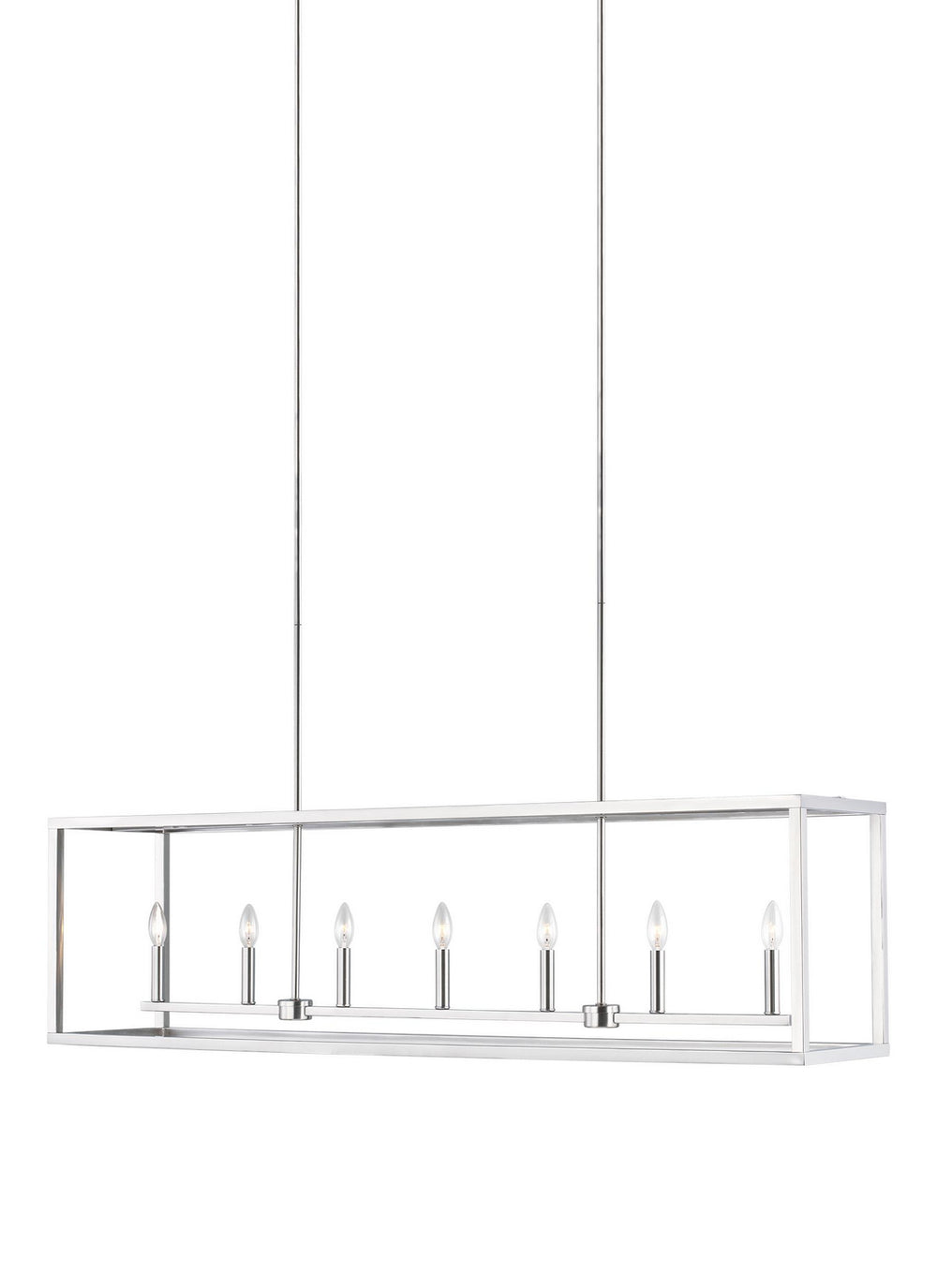 Generation Lighting Canada - Seven Light Island Pendant - Moffet Street - Brushed Nickel- Union Lighting Luminaires Decor