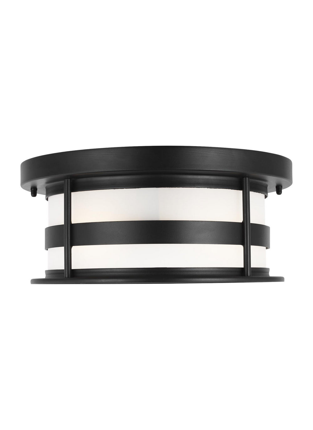 Generation Lighting Canada - Two Light Outdoor Flush Mount - Wilburn - Black- Union Lighting Luminaires Decor
