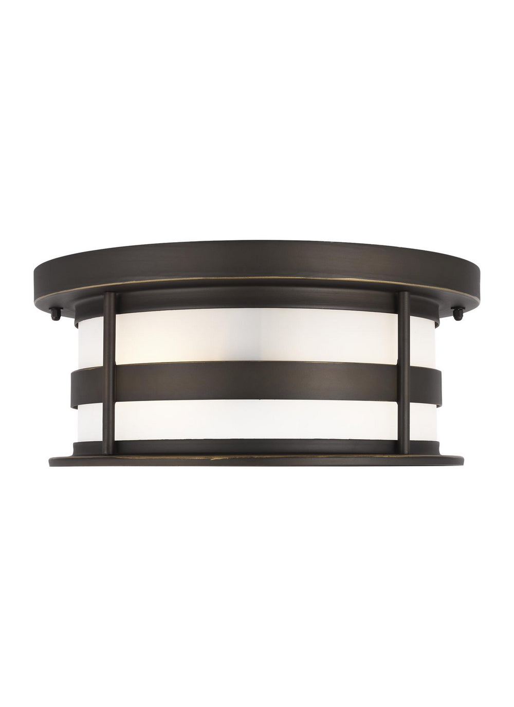 Generation Lighting Canada - Two Light Outdoor Flush Mount - Wilburn - Antique Bronze- Union Lighting Luminaires Decor