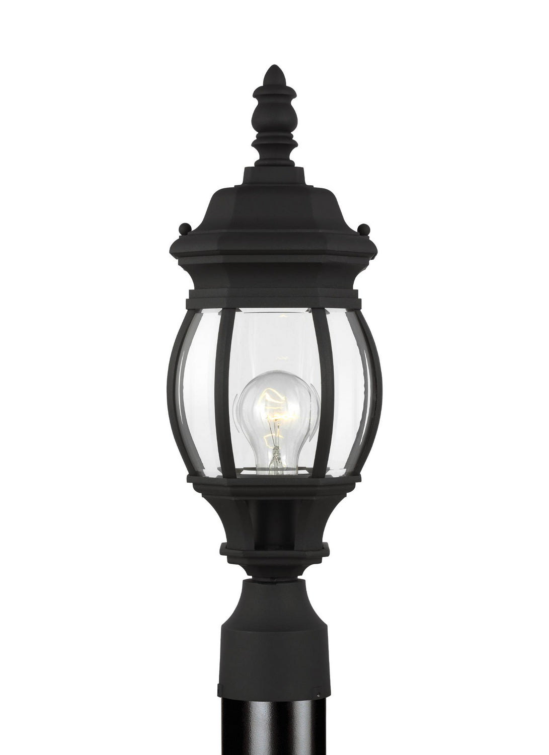 Generation Lighting Canada. - One Light Outdoor Post Lantern - Wynfield - Black- Union Lighting Luminaires Decor