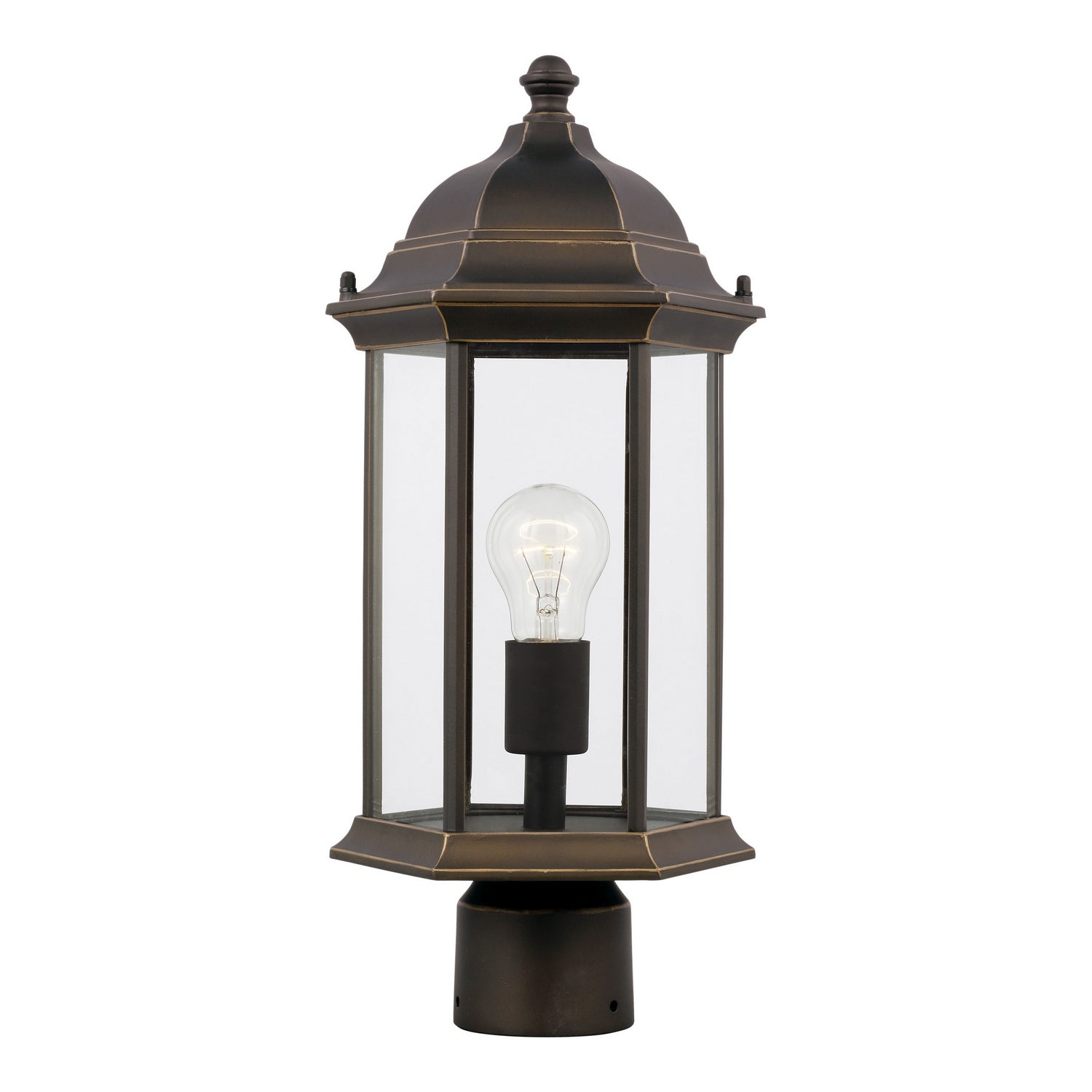 Generation Lighting Canada. - One Light Outdoor Post Lantern - Sevier - Antique Bronze- Union Lighting Luminaires Decor