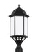 Generation Lighting Canada. - One Light Outdoor Post Lantern - Sevier - Black- Union Lighting Luminaires Decor