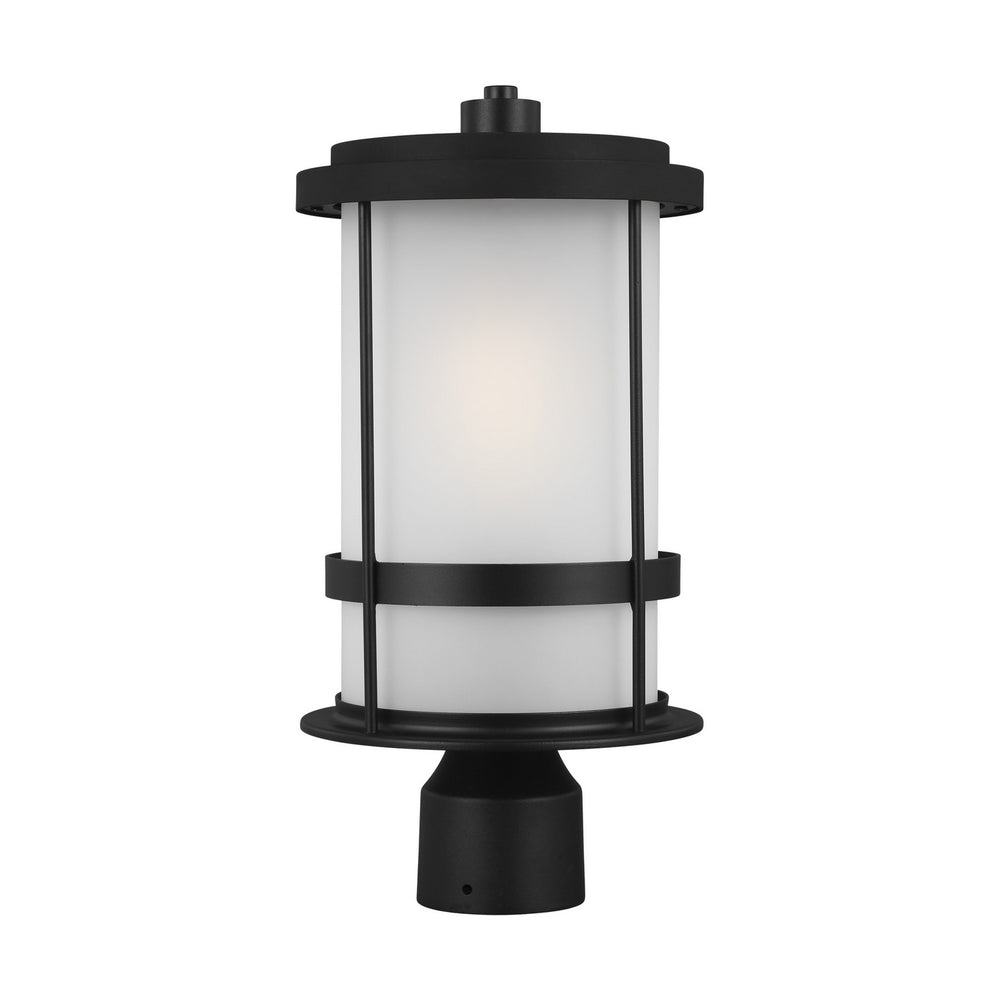 Generation Lighting Canada - One Light Outdoor Post Lantern - Wilburn - Black- Union Lighting Luminaires Decor