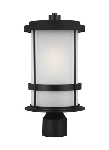 Generation Lighting Canada - One Light Outdoor Post Lantern - Wilburn - Black- Union Lighting Luminaires Decor