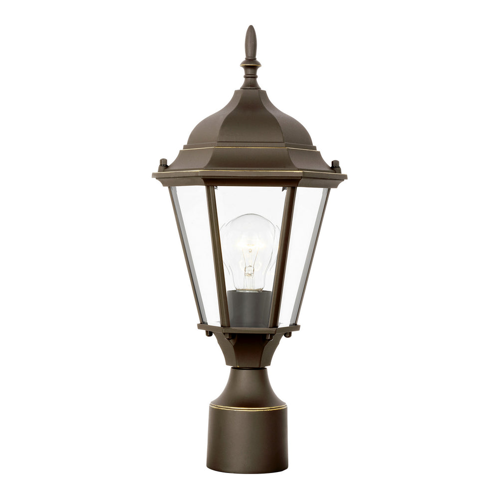 Generation Lighting Canada - One Light Outdoor Post Lantern - Bakersville - Antique Bronze- Union Lighting Luminaires Decor