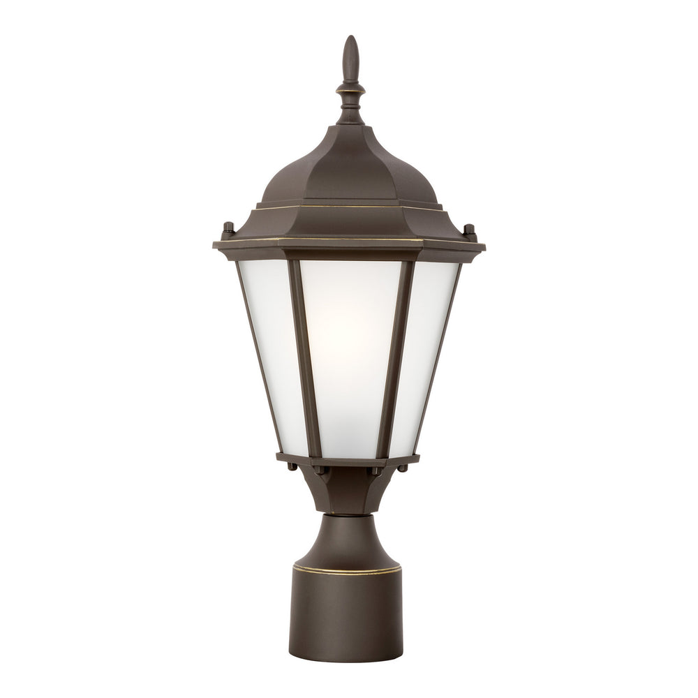 Generation Lighting Canada - One Light Outdoor Post Lantern - Bakersville - Antique Bronze- Union Lighting Luminaires Decor
