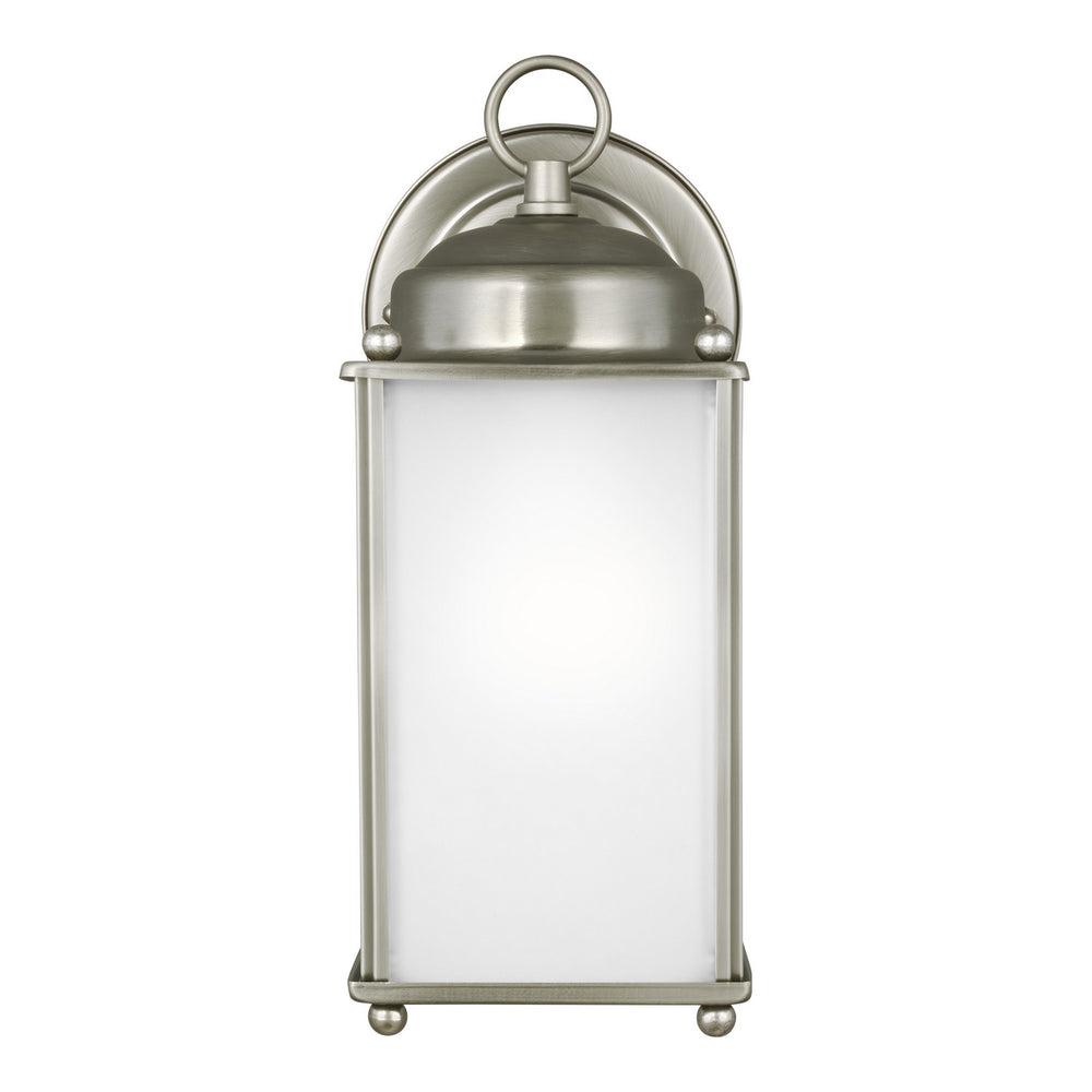 Generation Lighting Canada - One Light Outdoor Wall Lantern - New Castle - Antique Brushed Nickel- Union Lighting Luminaires Decor