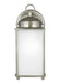 Generation Lighting Canada - One Light Outdoor Wall Lantern - New Castle - Antique Brushed Nickel- Union Lighting Luminaires Decor