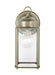 Generation Lighting Canada - One Light Outdoor Wall Lantern - New Castle - Antique Brushed Nickel- Union Lighting Luminaires Decor
