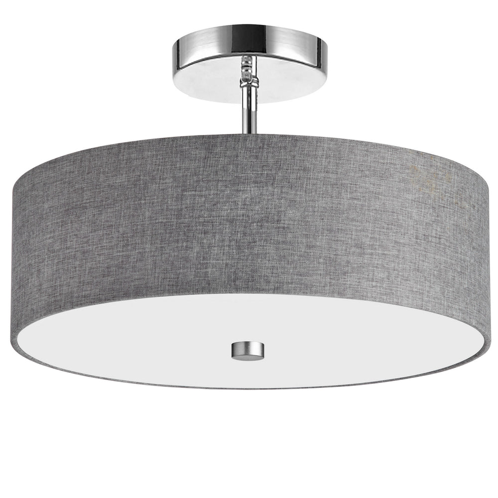 Dainolite Canada - Three Light Semi-Flush Mount - Everly - Grey- Union Lighting Luminaires Decor