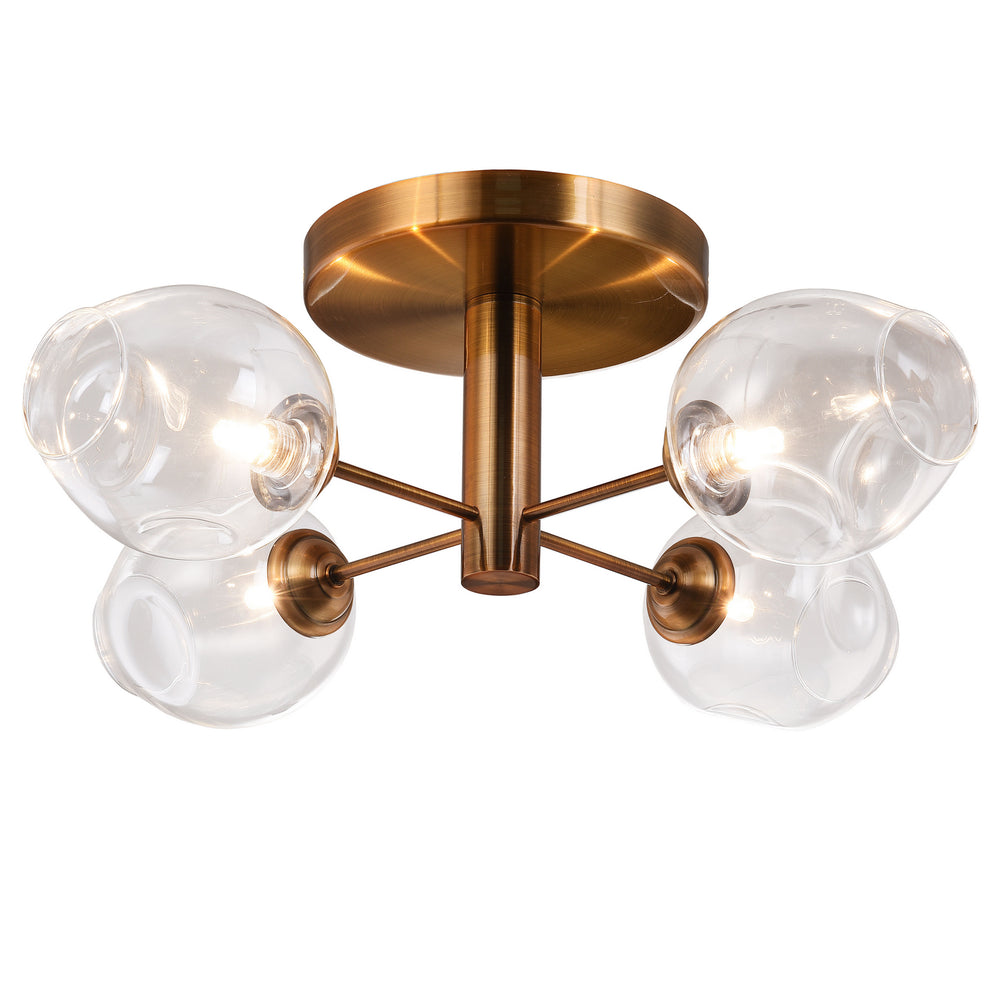Dainolite Canada - Four Light Semi Flush Mount - Abii - Vintage Bronze- Union Lighting Luminaires Decor