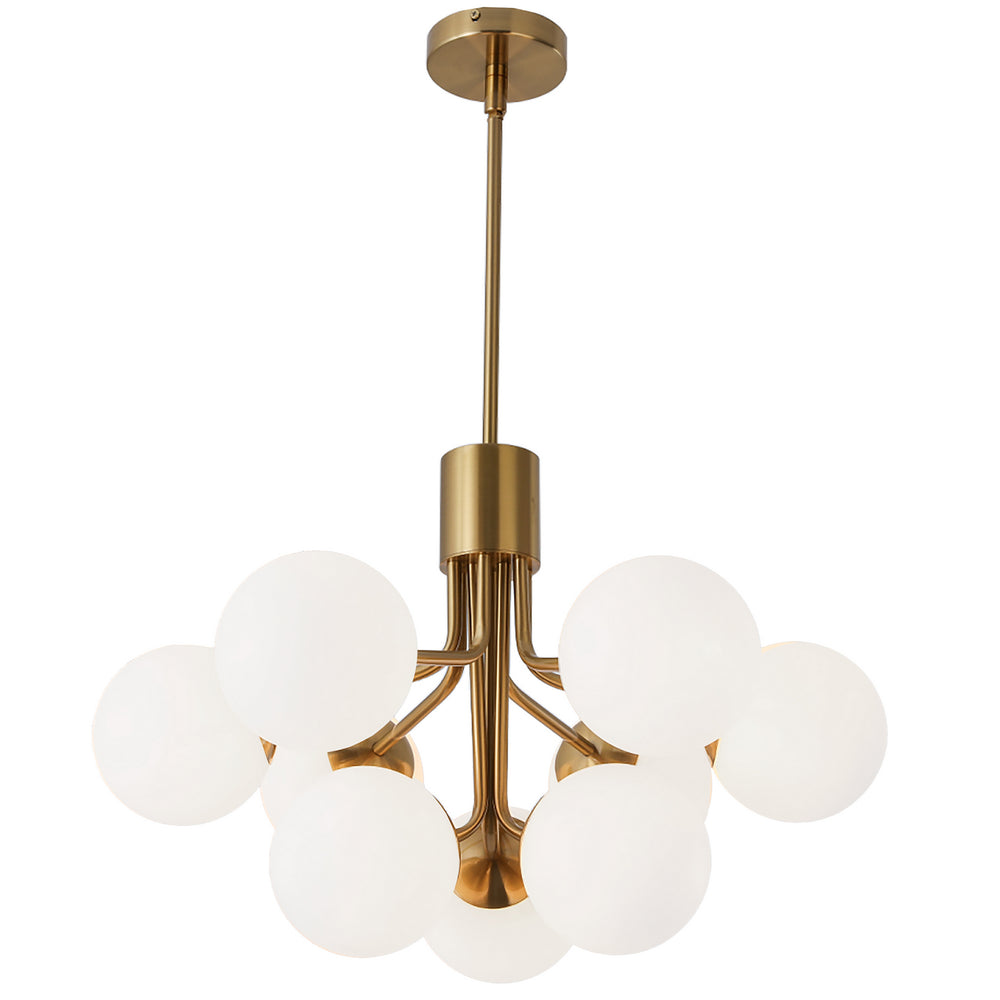 Dainolite Canada - Nine Light Chandelier - Amanda - Aged Brass- Union Lighting Luminaires Decor