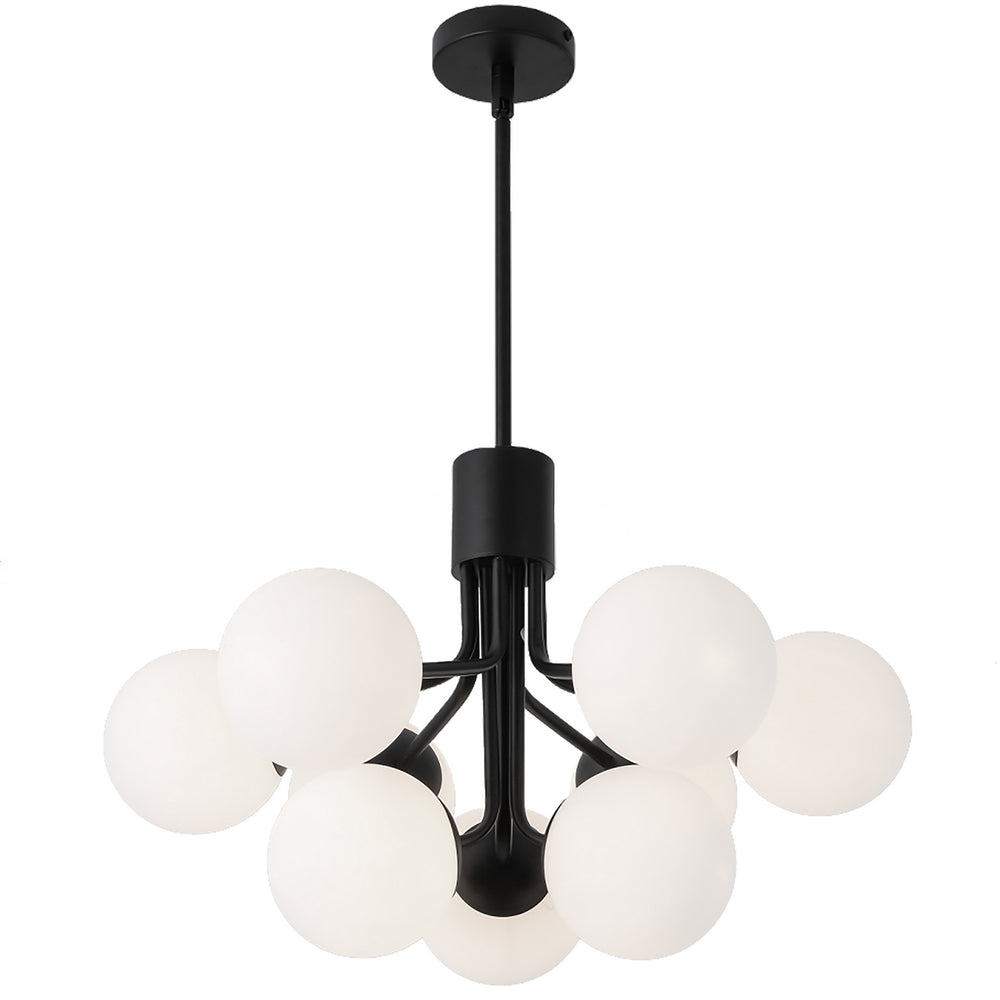 Dainolite Canada - Nine Light Chandelier - Amanda - Black- Union Lighting Luminaires Decor