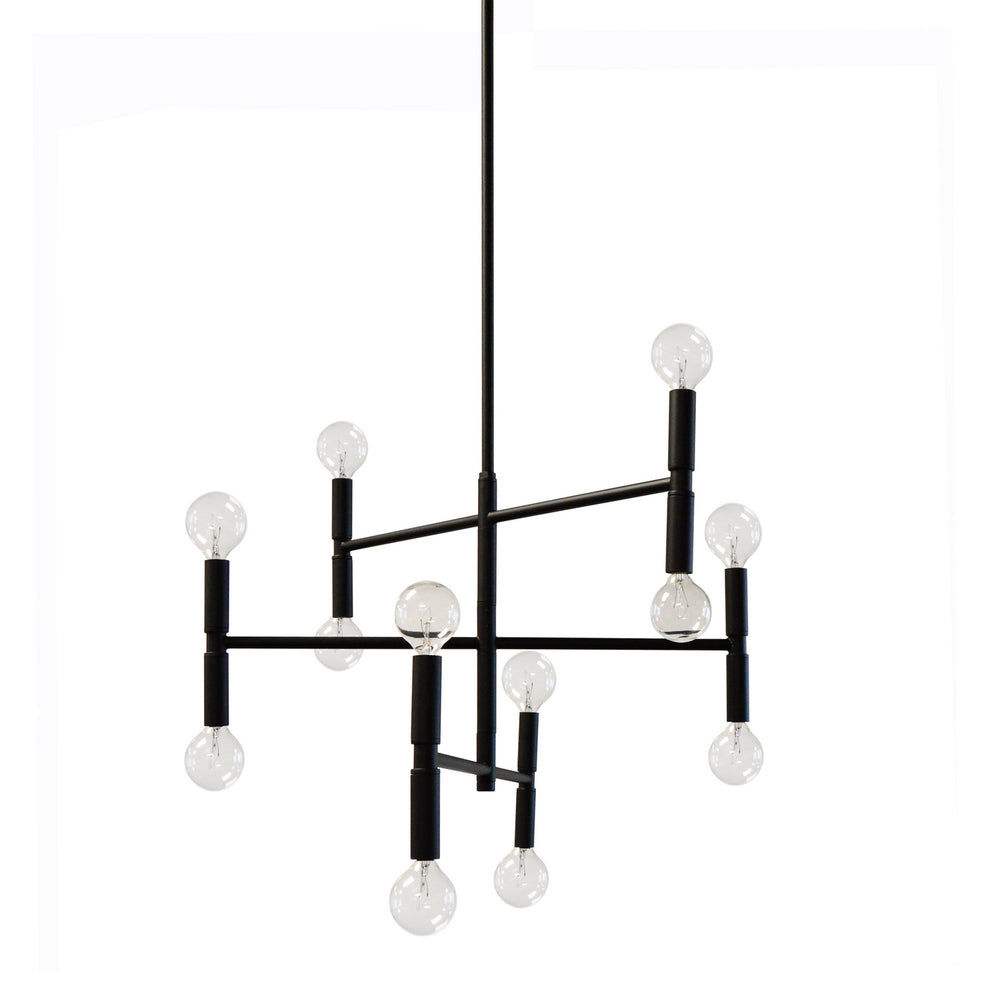 Dainolite Canada - 12 Light Chandelier - Ava - Black- Union Lighting Luminaires Decor
