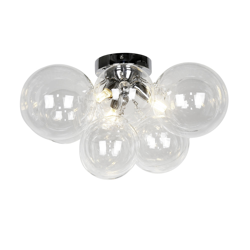 Dainolite Canada - Three Light Flush Mount - Comet - Polished Chrome- Union Lighting Luminaires Decor