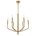 Dainolite Canada - Six Light Chandelier - Eleanor - Aged Brass- Union Lighting Luminaires Decor