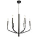 Dainolite Canada - Six Light Chandelier - Eleanor - Black- Union Lighting Luminaires Decor