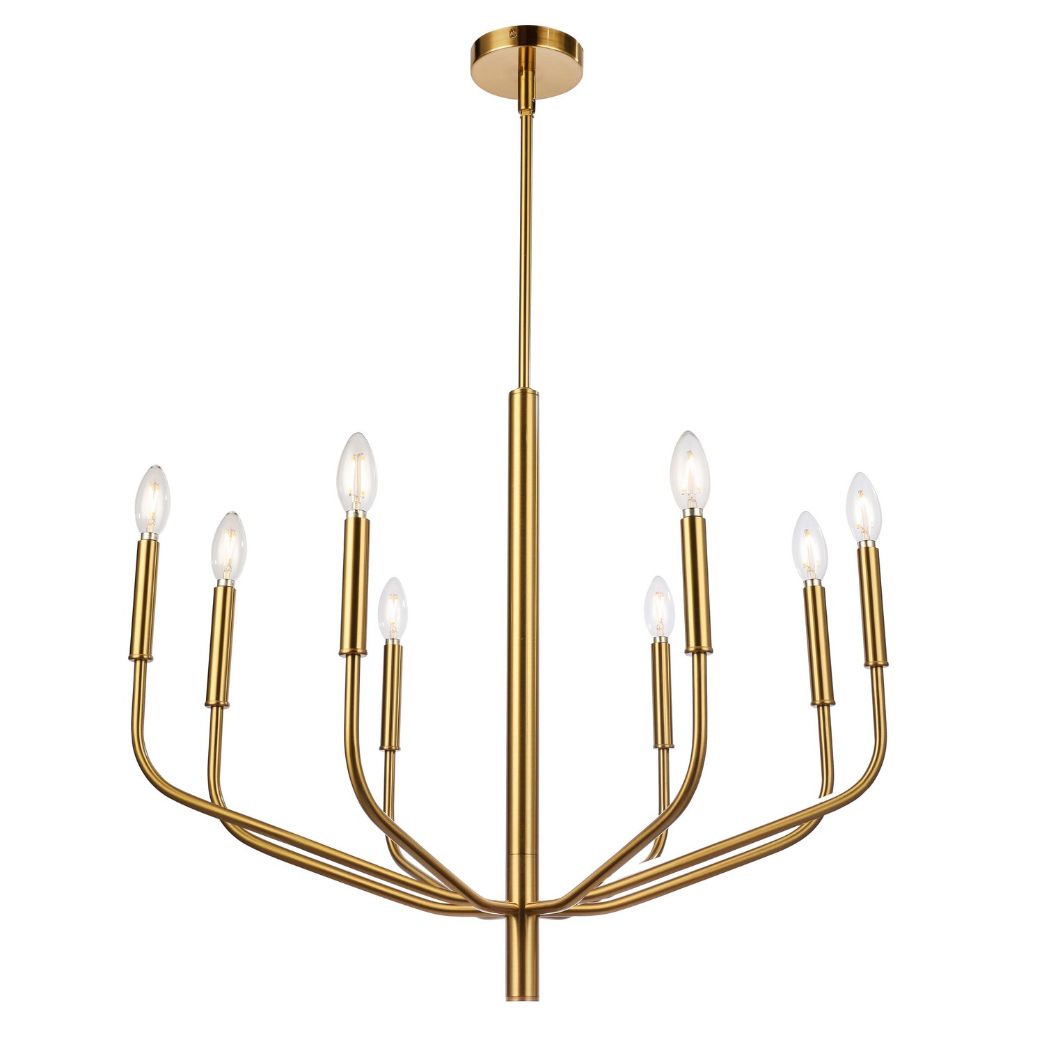 Dainolite Canada - Eight Light Chandelier - Eleanor - Aged Brass- Union Lighting Luminaires Decor