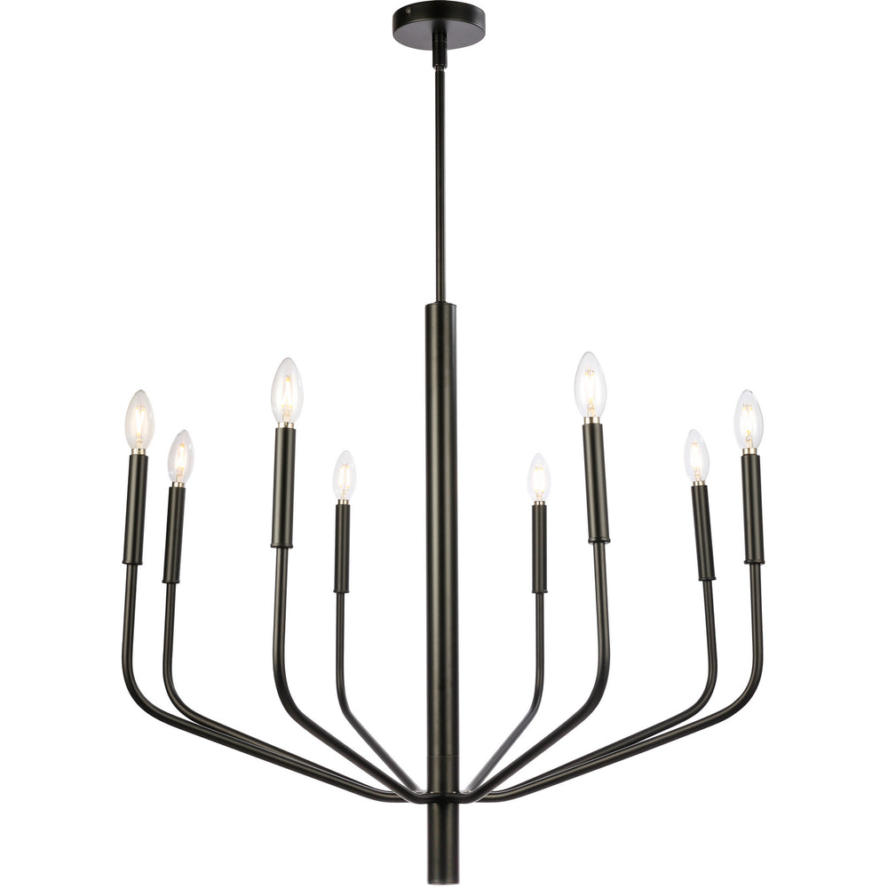 Dainolite Canada - Eight Light Chandelier - Eleanor - Black- Union Lighting Luminaires Decor