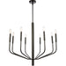 Dainolite Canada - Eight Light Chandelier - Eleanor - Black- Union Lighting Luminaires Decor