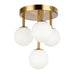 Dainolite Canada - Four Light Flush Mount - Megallan - Aged Brass- Union Lighting Luminaires Decor
