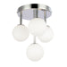 Dainolite Canada - Four Light Flush Mount - Megallan - Polished Chrome- Union Lighting Luminaires Decor