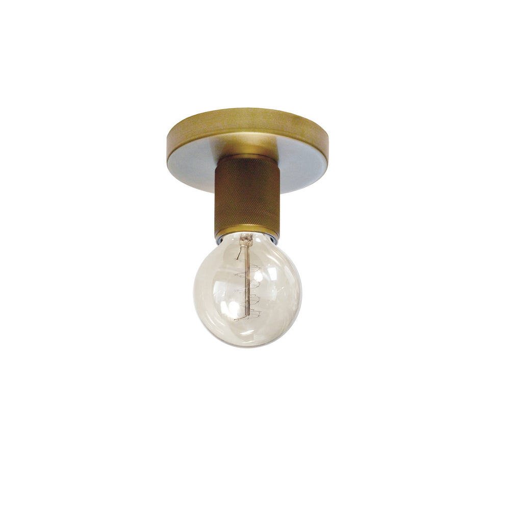 Dainolite Canada - One Light Flush Mount - Roswell - Aged Brass- Union Lighting Luminaires Decor