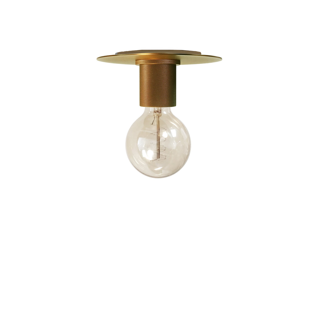 Dainolite Canada - One Light Flush Mount - Roswell - Aged Brass- Union Lighting Luminaires Decor