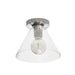 Dainolite Canada - One Light Flush Mount - Roswell - Satin Chrome- Union Lighting Luminaires Decor