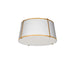 Dainolite Canada - Three Light Flush Mount - Trapezoid - White- Union Lighting Luminaires Decor