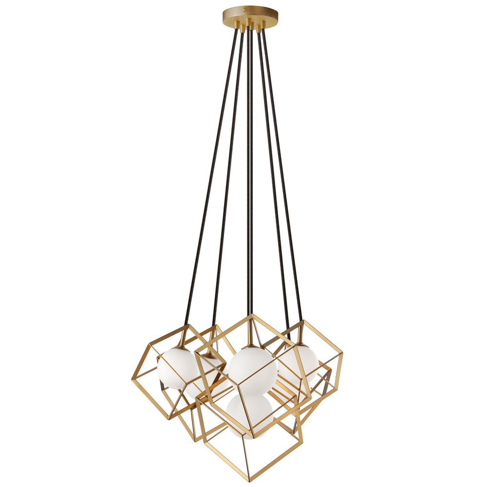 Dainolite Canada - Six Light Pendant - Thomson - Gold- Union Lighting Luminaires Decor
