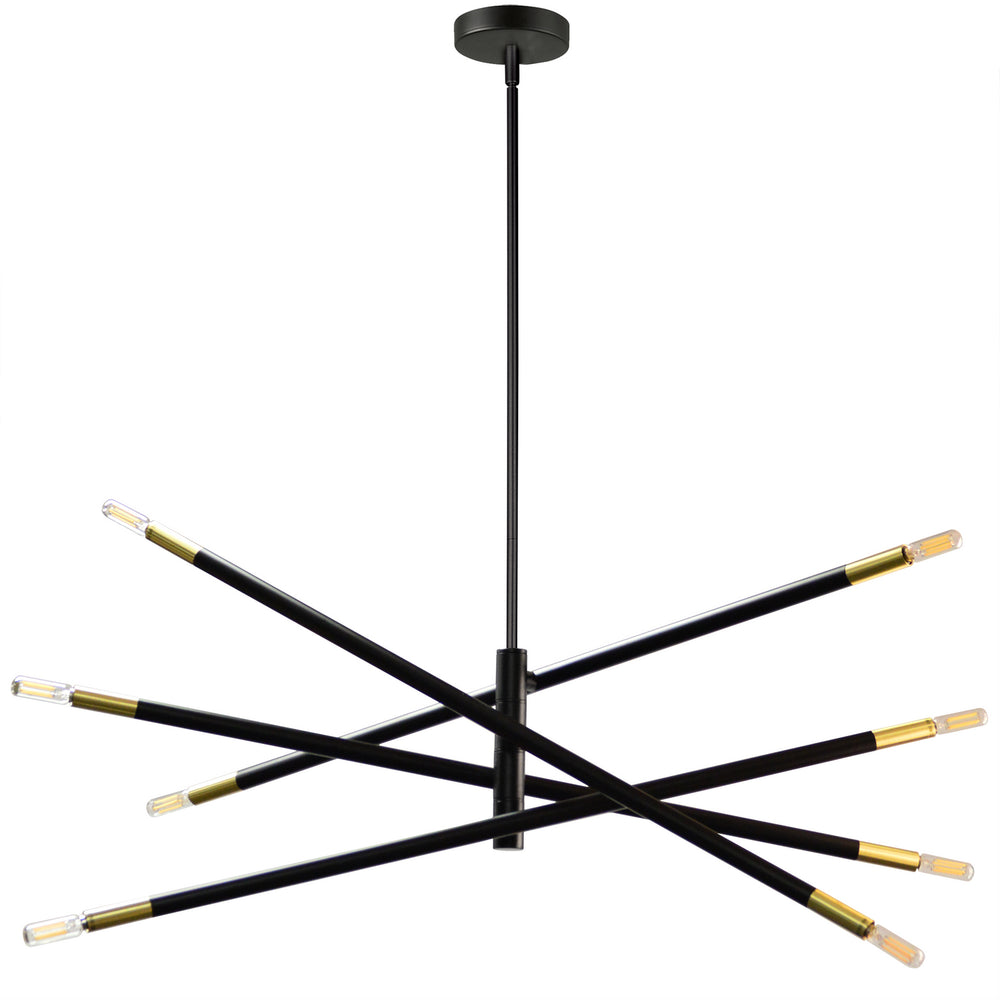 Dainolite Canada - Eight Light Pendant - Wand - Black- Union Lighting Luminaires Decor