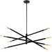 Dainolite Canada - Eight Light Pendant - Wand - Black- Union Lighting Luminaires Decor