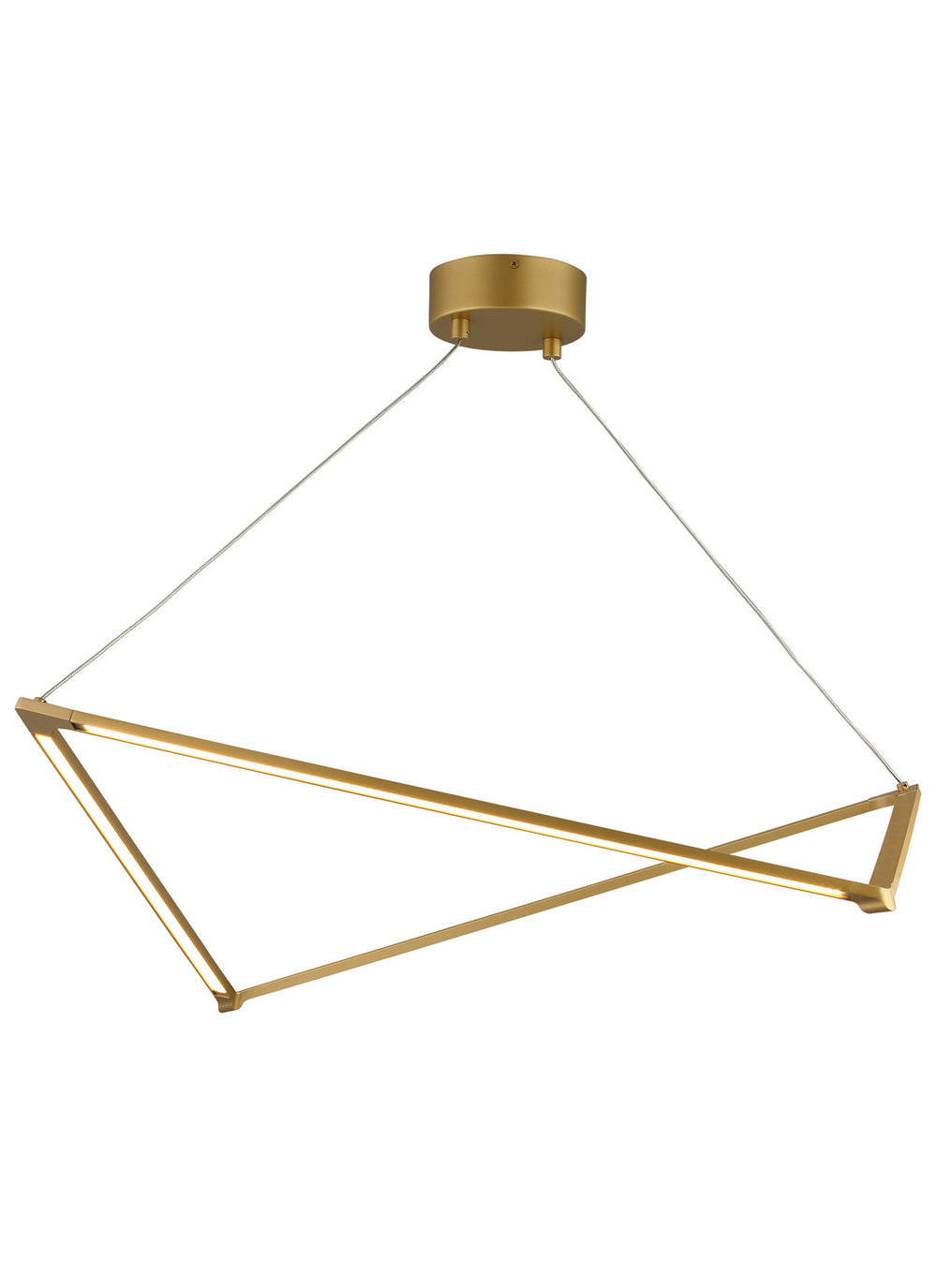 Visual Comfort Modern - LED Linear Suspension - Balto - Satin Gold- Union Lighting Luminaires Decor