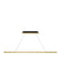 Visual Comfort Modern - LED Linear Suspension - Dessau - Natural Brass- Union Lighting Luminaires Decor