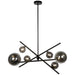Dainolite Canada - Six Light Pendant - Pamela - Black- Union Lighting Luminaires Decor