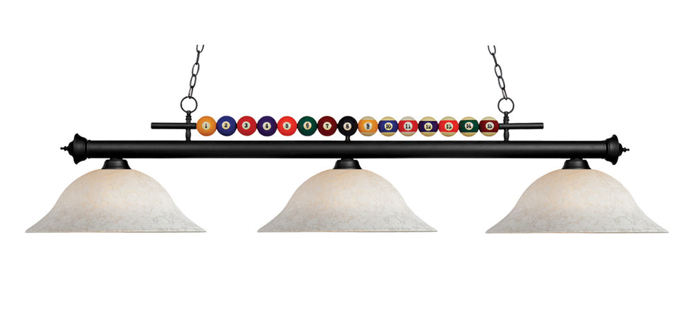 Z-Lite Canada - Three Light Billiard - Shark - Matte Black- Union Lighting Luminaires Decor