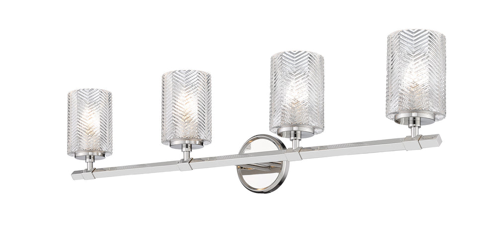 Z-Lite Canada - Four Light Vanity - Dover Street - Polished Nickel- Union Lighting Luminaires Decor