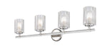 Z-Lite Canada - Four Light Vanity - Dover Street - Polished Nickel- Union Lighting Luminaires Decor