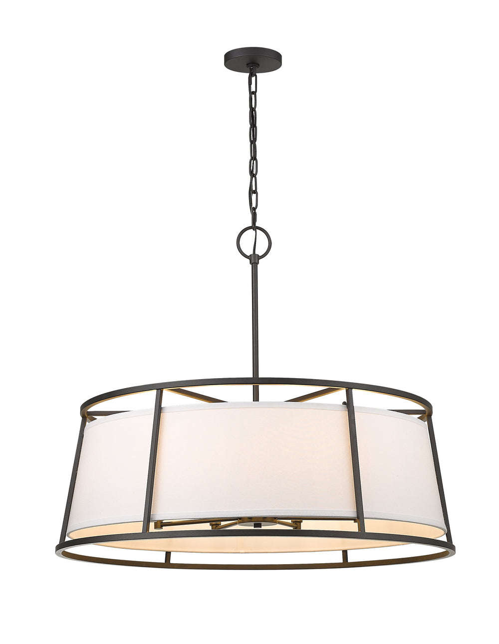 Z-Lite Canada - Eight Light Chandelier - Lenyx Pendant - Iron Ore- Union Lighting Luminaires Decor