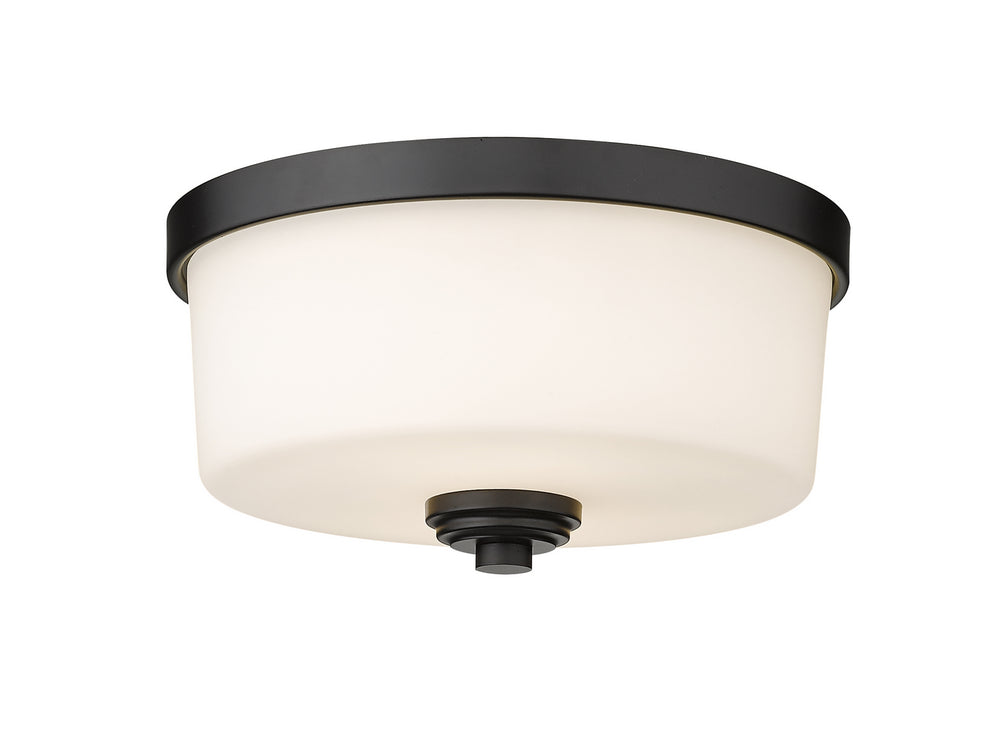 Z-Lite Canada - Two Light Flush Mount - Arlington - Matte Black- Union Lighting Luminaires Decor
