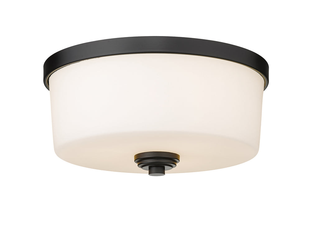 Z-Lite Canada - Three Light Flush Mount - Arlington - Matte Black- Union Lighting Luminaires Decor