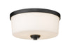Z-Lite Canada - Three Light Flush Mount - Arlington - Matte Black- Union Lighting Luminaires Decor