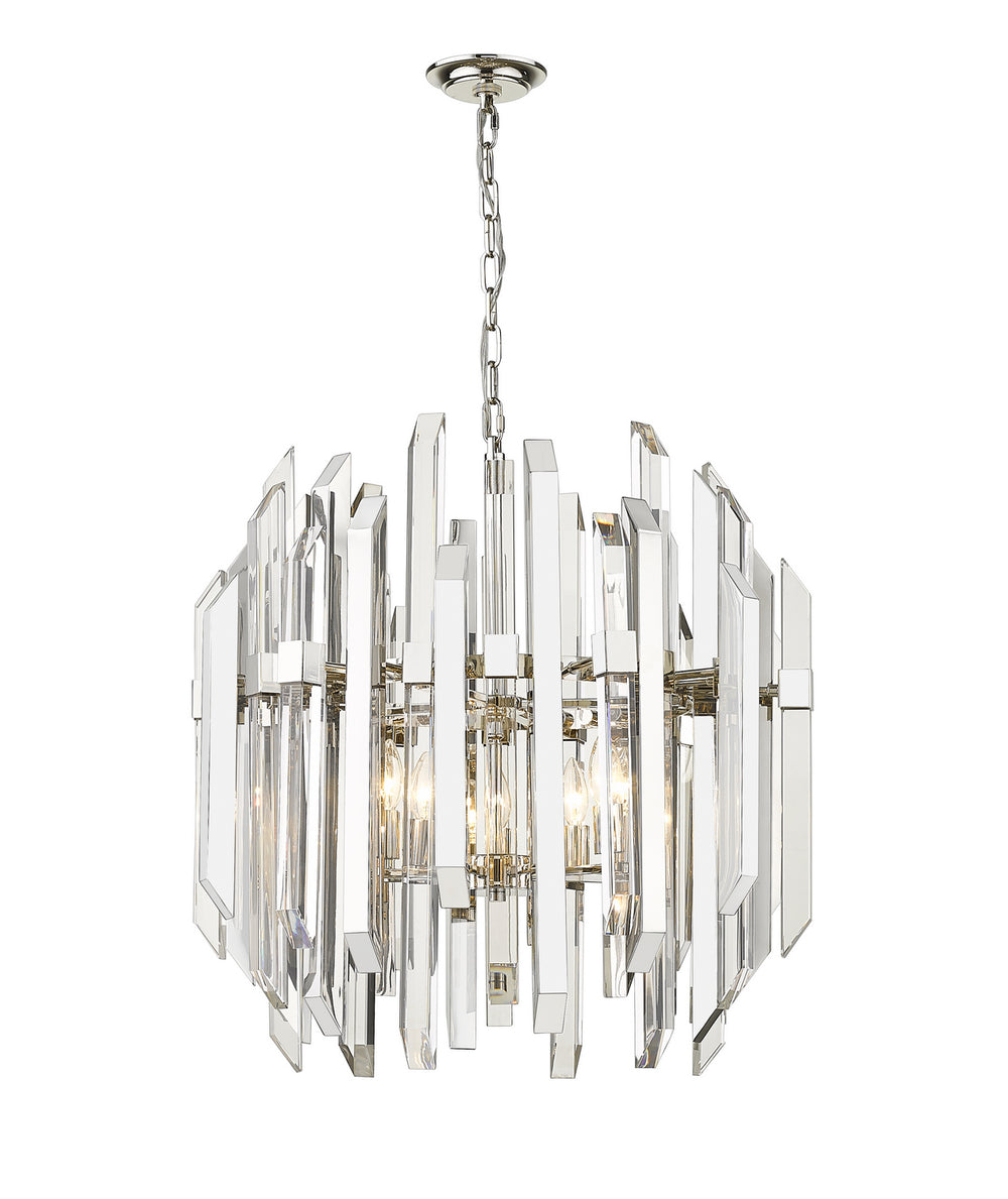 Z-Lite Canada - Six Light Chandelier - Bova - Polished Nickel- Union Lighting Luminaires Decor