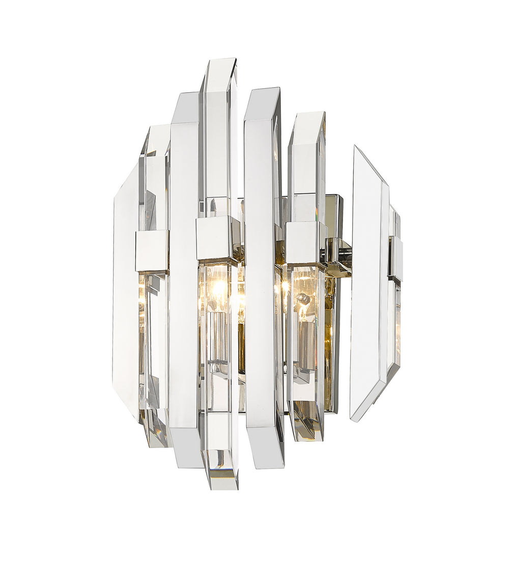 Z-Lite Canada - Two Light Wall Sconce - Bova - Polished Nickel- Union Lighting Luminaires Decor
