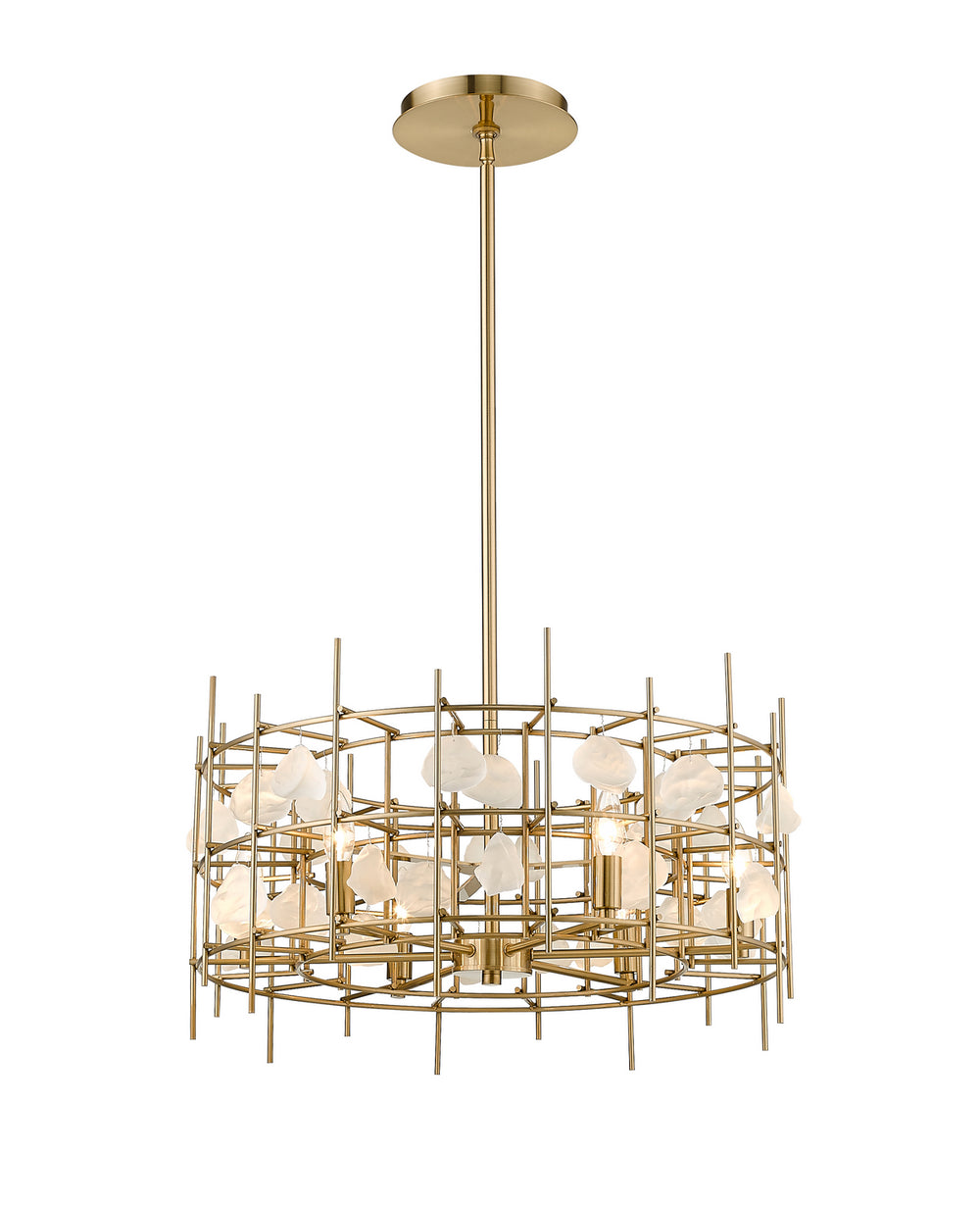 Z-Lite Canada - Six Light Chandelier - Garroway - Aged Brass- Union Lighting Luminaires Decor