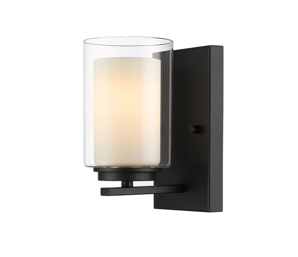 Z-Lite Canada - One Light Wall Sconce - Willow - Matte Black- Union Lighting Luminaires Decor