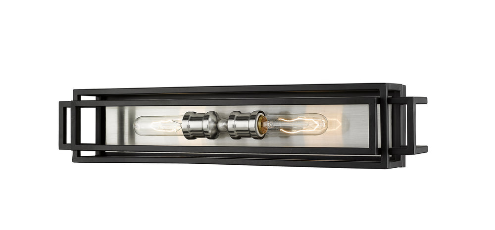 Z-Lite Canada - Two Light Vanity - Titania - Black + Brushed Nickel- Union Lighting Luminaires Decor