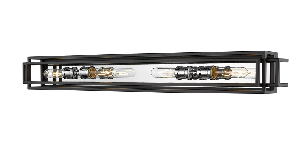 Z-Lite Canada - Four Light Vanity - Titania - Black + Chrome- Union Lighting Luminaires Decor