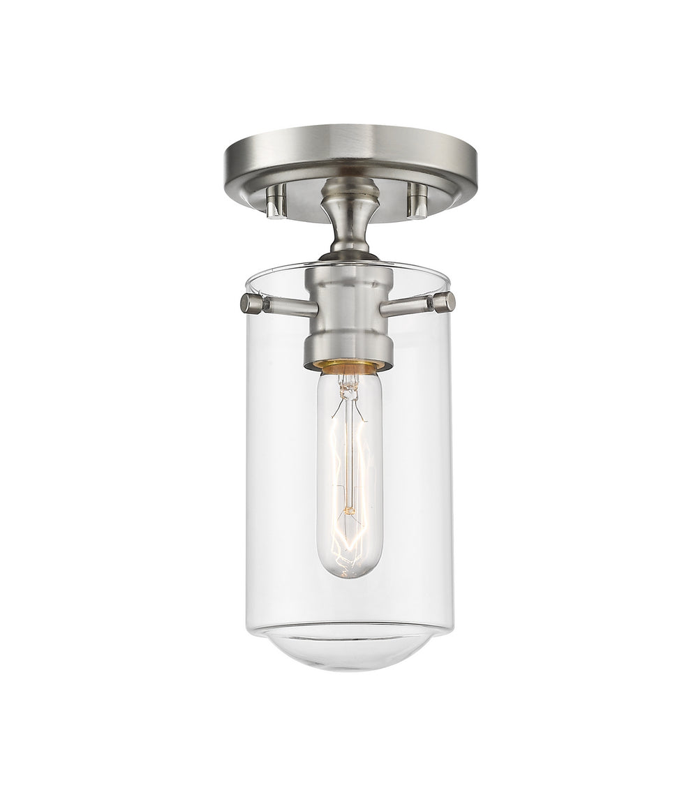 Z-Lite Canada - One Light Flush Mount - Delaney - Brushed Nickel- Union Lighting Luminaires Decor